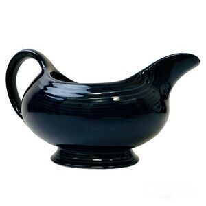 Fiesta Homer Laughlin USA Fiestaware Cobalt Blue Open Sauce Gravy Boat Ceramic